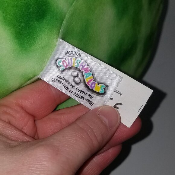 Squishmallows Lena Guava Plush Fruit Squad 12" Kellytoy 2020 Green Pink Winking - Picture 7 of 9